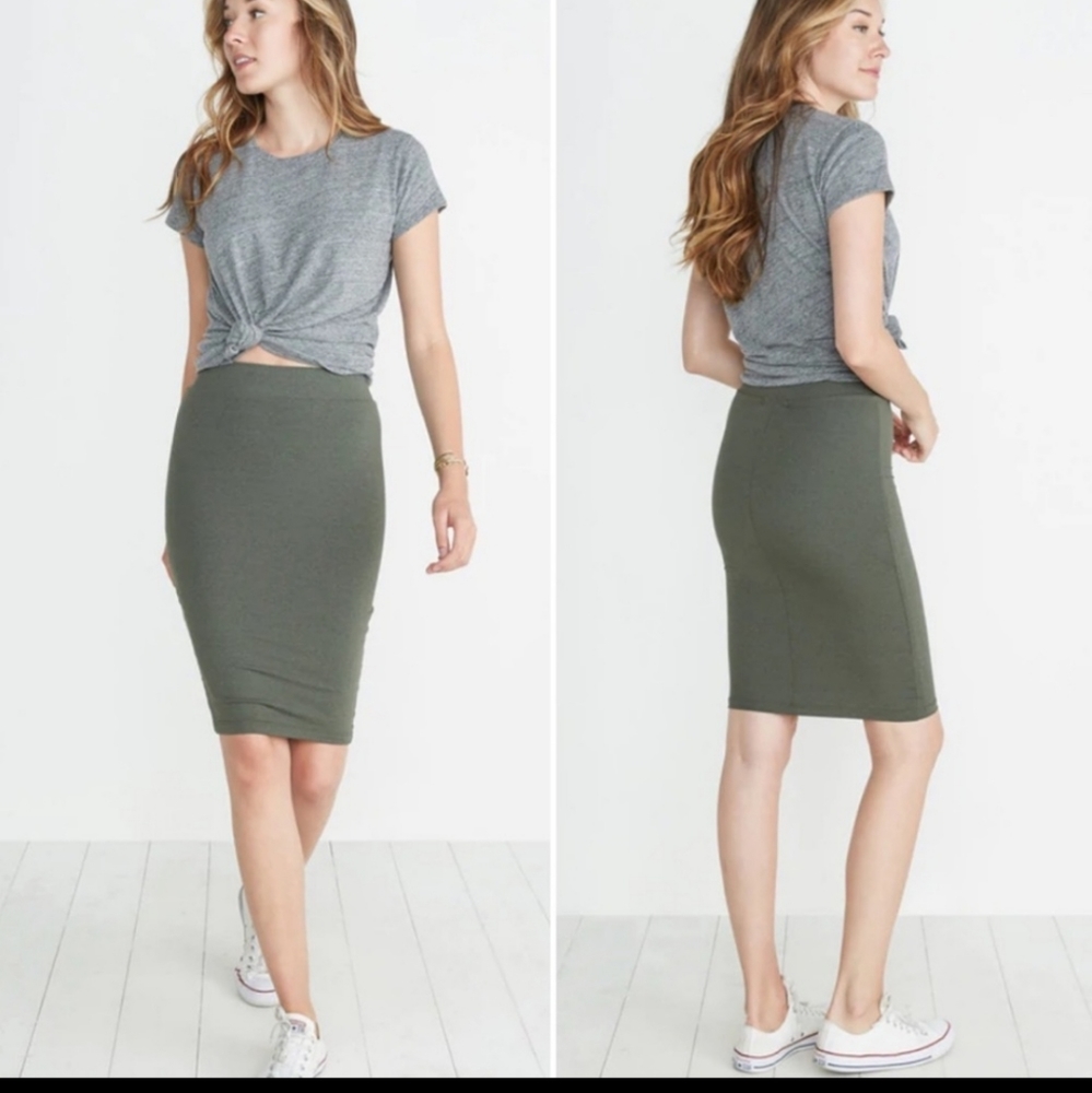 Marine Layer Olive Green Skirt